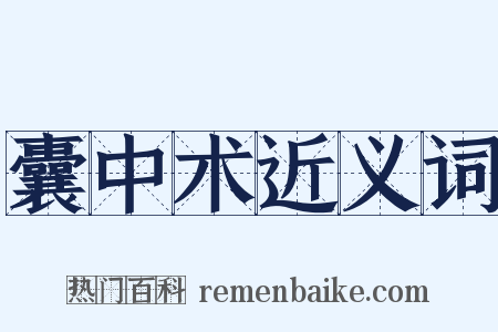 囊中术近义词是什么意思的图片